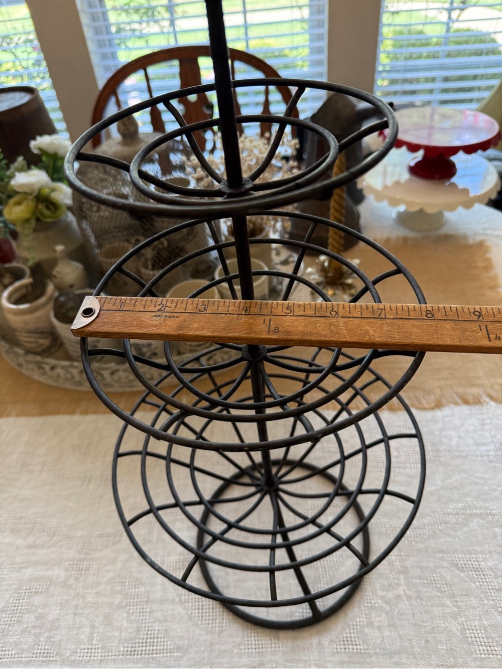 Vintage Pier 1 3 Tier Wrought Iron Fruit Stand - Picture 11 of 17